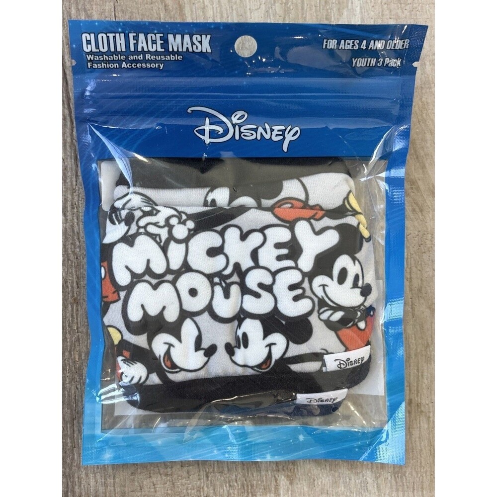 Disney Minnie & Mickey Mouse Kids Cloth Face Masks Washable Reusable New 5 Packs - Picture 9 of 14